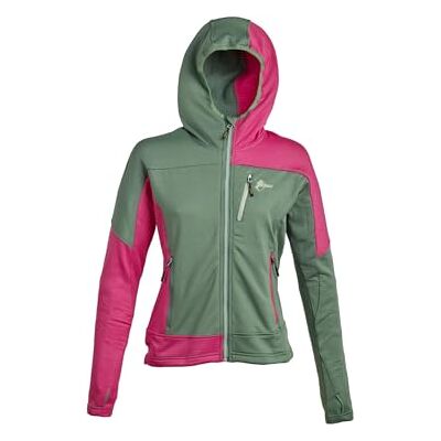 Ande Camiseta Larga para Mujer, Color Verde Pino/Fucsia Ande Camiseta Larga para Mujer, Color Verde Pino/Fucsia