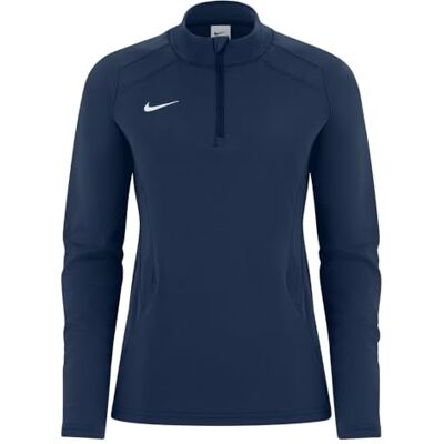 Nike Camisetas y Camisetas de Entrenamiento para Mujer, con Cremallera de 1/4, Color obsidiana, Talla M Nike Camisetas y Camisetas de Entrenamiento para Mujer, con Cremallera de 1/4, Color obsidiana, Talla M