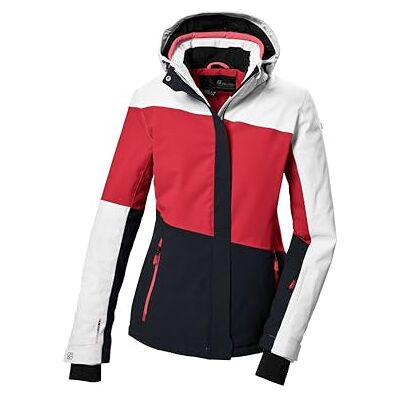 Killtec Mujer Chaqueta de esquí/chaqueta funcional con capucha con cremallera y protección contra la nieve KSW 67 WMN SKI JCKT, modern red, 48, Killtec Mujer Chaqueta de esquí/chaqueta funcional con capucha con cremallera y protección contra la nieve KSW 67 WMN SKI JCKT, modern red, 48,