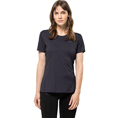 Jack Wolfskin , Tech, Camiseta De Manga Corta, Grafito, XL, Mujer Jack Wolfskin , Tech, Camiseta De Manga Corta, Grafito, XL, Mujer