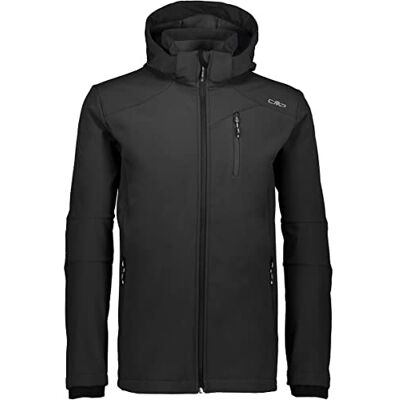 CMP Chaqueta de hombre con capucha y cremallera, Negro, 52 CMP Chaqueta de hombre con capucha y cremallera, Negro, 52