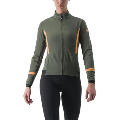 CASTELLI 4522542-075 DINAMICA 2 JACKET Jacket Mujer MILITARY GREEN/MELON Tamaño S CASTELLI 4522542-075 DINAMICA 2 JACKET Jacket Mujer MILITARY GREEN/MELON Tamaño S