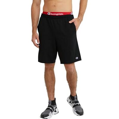 Champion Authentic Cotton 9-Inch Men's Shorts with Pockets XL Black Champion Authentic Cotton 9-Inch Men's Shorts with Pockets XL Black