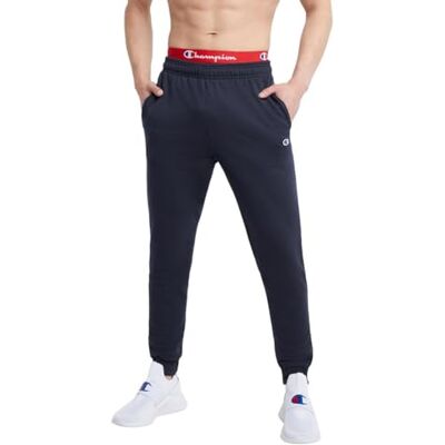 Champion Powerblend Graphic Pantalones Deportivos para Hombre, Azul Marino, L Champion Powerblend Graphic Pantalones Deportivos para Hombre, Azul Marino, L