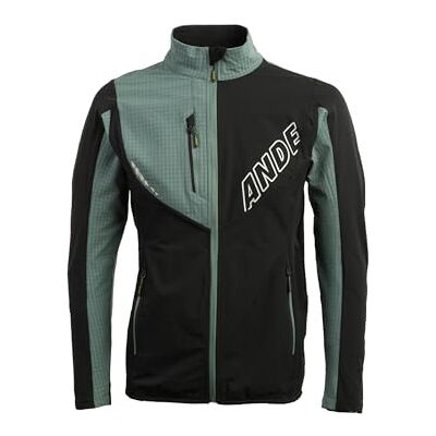 Ande Chaqueta para hombre, color negro/verde pino Ande Chaqueta para hombre, color negro/verde pino