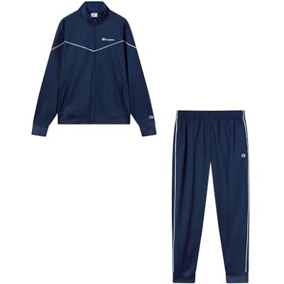 Champion Legacy Chándal para hombre, logotipo grande, talla XS, color azul, azul, XS Champion Legacy Chándal para hombre, logotipo grande, talla XS, color azul, azul, XS