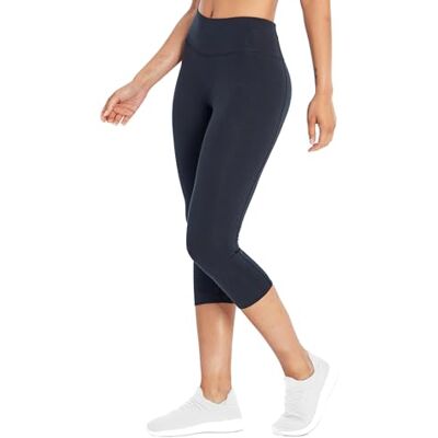 Bally Total Fitness Leggings Capri para Mujer con Control de Barriga, Negro, XL Bally Total Fitness Leggings Capri para Mujer con Control de Barriga, Negro, XL