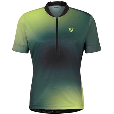 Ziener Nemic Maillot de Ciclismo para Hombre, de montaña, de Carreras, Transpirable, de Secado rápido, elástico, Manga Corta, Color Negro, Amarillo limón, 46 Ziener Nemic Maillot de Ciclismo para Hombre, de montaña, de Carreras, Transpirable, de Secado rápido, elástico, Manga Corta, Color Negro, Amarillo limón, 46