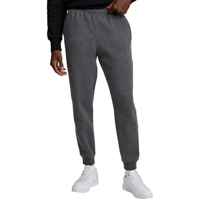 Champion Powerblend Retro Fleece Jogger Pants Pantalones Deportivos para Hombre, Granite Heather, L Champion Powerblend Retro Fleece Jogger Pants Pantalones Deportivos para Hombre, Granite Heather, L