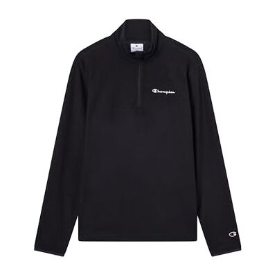 Champion Legacy Camiseta de Forro Polar con Media Cremallera para Hombre, Talla L, Color Negro, Negro, L Champion Legacy Camiseta de Forro Polar con Media Cremallera para Hombre, Talla L, Color Negro, Negro, L