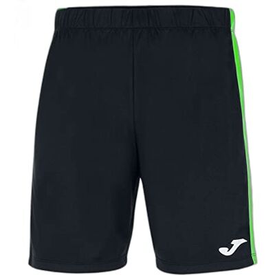 Joma Pantalón Corto Marca Modelo Short Maxi Negro Verde FLÚOR Joma Pantalón Corto Marca Modelo Short Maxi Negro Verde FLÚOR