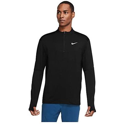 Nike M NK DF ELMNT Top HZ Sweatshirt Mens Black/Reflective silv L Nike M NK DF ELMNT Top HZ Sweatshirt Mens Black/Reflective silv L