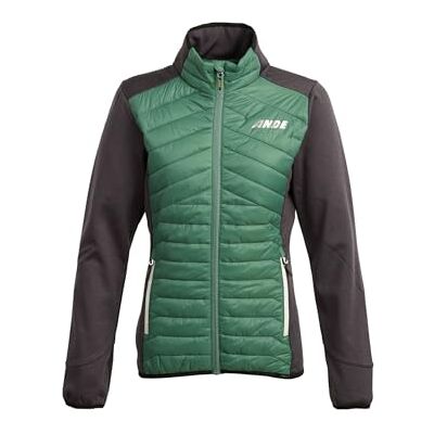 Ande Chaqueta para mujer, color verde pino y negro Ande Chaqueta para mujer, color verde pino y negro