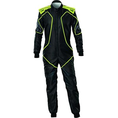 Omp Traje de Carreras Karting KS-3X Art Style 2, Ventilación y Comodidad, Color Black/F. Amarillo, Talla 42 Omp Traje de Carreras Karting KS-3X Art Style 2, Ventilación y Comodidad, Color Black/F. Amarillo, Talla 42