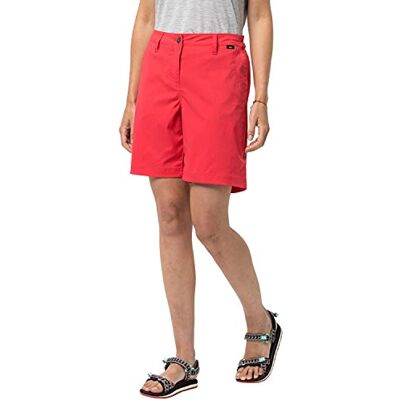 Jack Wolfskin , Desert Shorts, Pantalones Cortos, Tulipán Rojo, 42, Mujer Jack Wolfskin , Desert Shorts, Pantalones Cortos, Tulipán Rojo, 42, Mujer