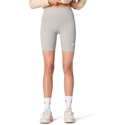 Nike W NSW NK CLSC HR 8IN Short Shorts Mujer DK Grey Heather/Sail Tamaño S Nike W NSW NK CLSC HR 8IN Short Shorts Mujer DK Grey Heather/Sail Tamaño S