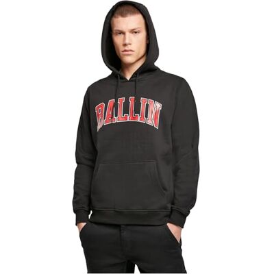 Tee Ballin 23 Sudadera con Capucha para Hombre, diseño de Baloncesto, Negro, M Tee Ballin 23 Sudadera con Capucha para Hombre, diseño de Baloncesto, Negro, M