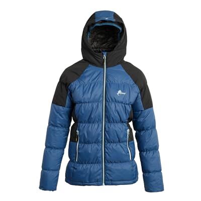 Ande Chaqueta para mujer, color azul denim/negro Ande Chaqueta para mujer, color azul denim/negro