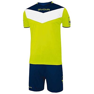 givova , kit campo fluo, amarillo fluo/azul , XS givova , kit campo fluo, amarillo fluo/azul , XS