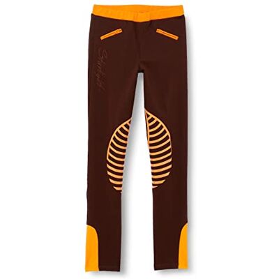 HKM , Reitleggings Starlight, Pantalones de Equitación para Mujer, Marrone (Braun/Orange), 134/140 HKM , Reitleggings Starlight, Pantalones de Equitación para Mujer, Marrone (Braun/Orange), 134/140