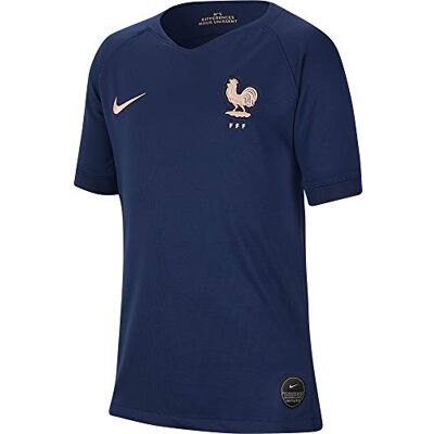 Nike Camiseta Unisex para niños FFF BRT Stad Hm para niños, Azul Marino medianoche/P488c, L UK Nike Camiseta Unisex para niños FFF BRT Stad Hm para niños, Azul Marino medianoche/P488c, L UK