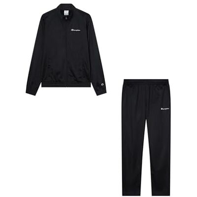 Champion Legacy Chándal para hombre, logotipo pequeño, talla XL, color negro, Negro, XL Champion Legacy Chándal para hombre, logotipo pequeño, talla XL, color negro, Negro, XL
