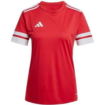 Adidas Mujer Squadra25 Jersey Short Sleeve Shirt, Team Power Red 2 / White, S Adidas Mujer Squadra25 Jersey Short Sleeve Shirt, Team Power Red 2 / White, S