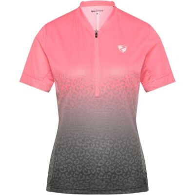 Ziener NELENIA-Z Camiseta de Ciclismo Funcional para Mujer con Media Cremallera Frontal, Color Negro, Sorbete, Talla 40 Ziener NELENIA-Z Camiseta de Ciclismo Funcional para Mujer con Media Cremallera Frontal, Color Negro, Sorbete, Talla 40