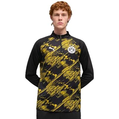 PUMA BVB Warm Up Camiseta con Cremallera de 1/4 PUMA BVB Warm Up Camiseta con Cremallera de 1/4