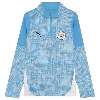 PUMA Manchester City FC Camiseta de Entrenamiento de Manga Larga con Cremallera 1/4 para niños 25/26, Azul (Team Light Blue x White), 140 PUMA Manchester City FC Camiseta de Entrenamiento de Manga Larga con Cremallera 1/4 para niños 25/26, Azul (Team Light Blue x White), 140