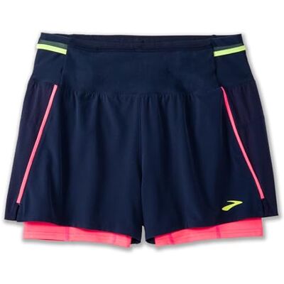 Brooks High Point 3" 2-in-1 Short 2.0 Shorts Mujer Navy/Neo Pink Tamaño 20 Brooks High Point 3" 2-in-1 Short 2.0 Shorts Mujer Navy/Neo Pink Tamaño 20