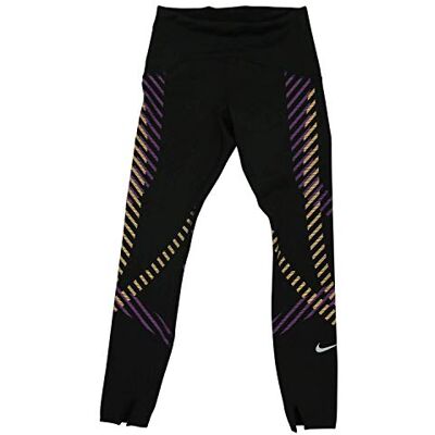 Nike Runway Gx Mallas para Mujer Speed 7_8, Mujer, Leotardos, , Negro y Plateado, Small Nike Runway Gx Mallas para Mujer Speed 7_8, Mujer, Leotardos, , Negro y Plateado, Small