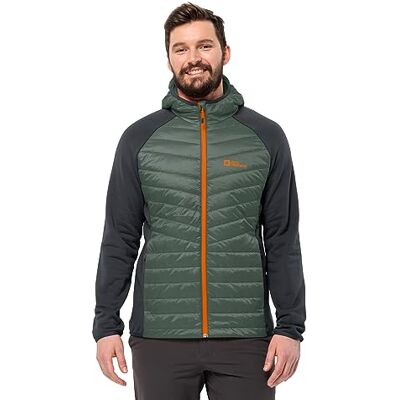 Jack Wolfskin Routeburn Pro Hybrid M, Chaqueta de Forro Polar Hombre, Verde (Hedge Green), XXL Jack Wolfskin Routeburn Pro Hybrid M, Chaqueta de Forro Polar Hombre, Verde (Hedge Green), XXL