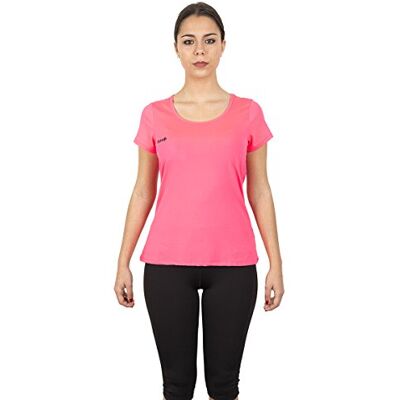 Izas Aland Camiseta De Manga Corta para Running, Mujer, Rosa Fluor, S Izas Aland Camiseta De Manga Corta para Running, Mujer, Rosa Fluor, S