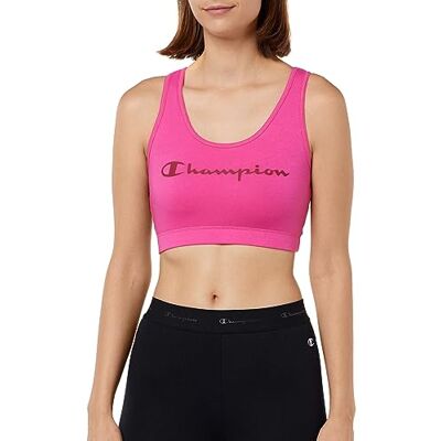 Champion Athletic C-Sport W-Cotton Stretch Jersey Light Support Sujetador Deportivo para Mujer, Fucsia, S Champion Athletic C-Sport W-Cotton Stretch Jersey Light Support Sujetador Deportivo para Mujer, Fucsia, S