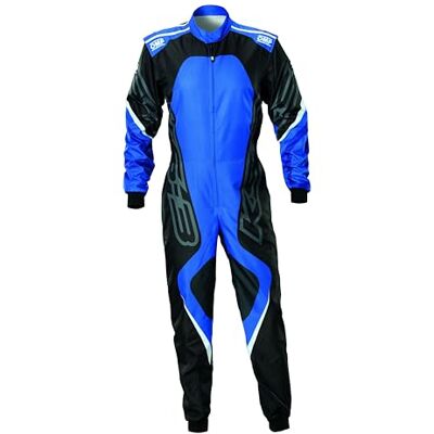 Omp , Traje de Carreras Karting KS-3X, Homologación FIA 8877-2022, Ventilación Óptima, Negro/Rojo, Color Negro/Azul, Talla 56 Omp , Traje de Carreras Karting KS-3X, Homologación FIA 8877-2022, Ventilación Óptima, Negro/Rojo, Color Negro/Azul, Talla 56