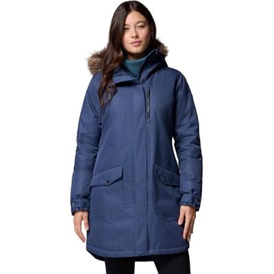 Columbia Suttle Mountain Chaqueta larga aislante para mujer, chaqueta de invierno, azul marino universitario, talla XS Columbia Suttle Mountain Chaqueta larga aislante para mujer, chaqueta de invierno, azul marino universitario, talla XS