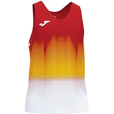 Joma Elite VII Camiseta Running sin Mangas, Niños, Rojo-Blanco, XS Joma Elite VII Camiseta Running sin Mangas, Niños, Rojo-Blanco, XS