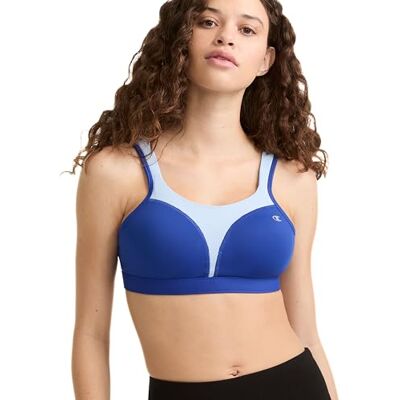 Champion Spot Comfort Full Support Sports Bra Sujetador Deportivo Mujer, Surf the Web / Ocean Front Azul, 100E Champion Spot Comfort Full Support Sports Bra Sujetador Deportivo Mujer, Surf the Web / Ocean Front Azul, 100E