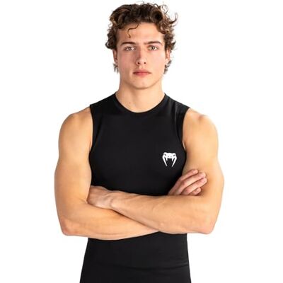 Venum Contender SL Rashguard - Negro - Sin mangas - Jiu-Jitsu Venum Contender SL Rashguard - Negro - Sin mangas - Jiu-Jitsu