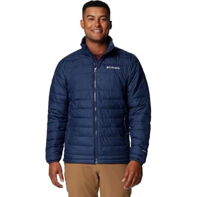 Columbia Powder Lite II Jacket, Chaqueta Acolchada para Hombre Impermeable, aislado, bolsillos con cremallera, corte extendido disponible Columbia Powder Lite II Jacket, Chaqueta Acolchada para Hombre Impermeable, aislado, bolsillos con cremallera, corte extendido disponible