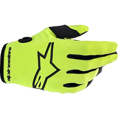 Alpinestars Youth & Kids Radar Gloves Yellow Fluo Black Alpinestars Youth & Kids Radar Gloves Yellow Fluo Black