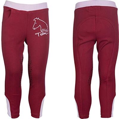 HKM Piccola 3200 Mallas de equitación para Adulto, de Silicona, Color Rojo Oscuro, 98/104, 3200, 98/104 HKM Piccola 3200 Mallas de equitación para Adulto, de Silicona, Color Rojo Oscuro, 98/104, 3200, 98/104