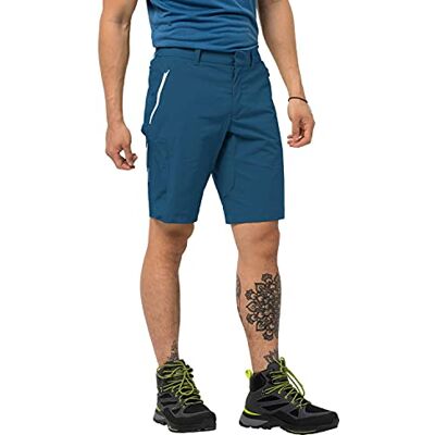 Jack Wolfskin Hombre Overland Shorts M Pantalones Cortos para Senderismo, Dark Cobalt, 52 Jack Wolfskin Hombre Overland Shorts M Pantalones Cortos para Senderismo, Dark Cobalt, 52