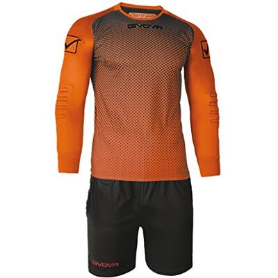 givova Kit Manchester Equipación, Hombre, Orange/Black, S givova Kit Manchester Equipación, Hombre, Orange/Black, S