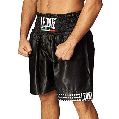 LEONE 1947 , Pantalones Cortos De Boxeo, Unisex Adulto, Negro, L, AB737 LEONE 1947 , Pantalones Cortos De Boxeo, Unisex Adulto, Negro, L, AB737