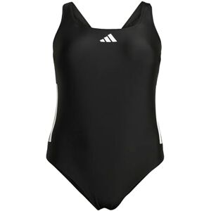 Adidas Donna 3 Stripes C-Back Swimsuit (Plus Size), Black/White, 4XL Plus Adidas Donna 3 Stripes C-Back Swimsuit (Plus Size), Black/White, 4XL Plus