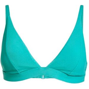 Adidas Donna ICONISEA Ribbed Padded Triangle Bikini Top, Pure Teal, 30 Adidas Donna ICONISEA Ribbed Padded Triangle Bikini Top, Pure Teal, 30