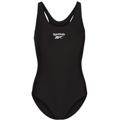 Reebok Adelia Women's Swimsuit One Piece in Black Womens Swimming Costume with Racerback Straps for Support and Comfort Casual or Sports Swimming Costume Reebok Adelia Women's Swimsuit One Piece in Black Womens Swimming Costume with Racerback Straps for Support and Comfort Casual or Sports Swimming Costume