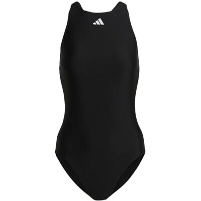 Adidas Mujer Tape Swimsuit, Black/White, 38 Adidas Mujer Tape Swimsuit, Black/White, 38